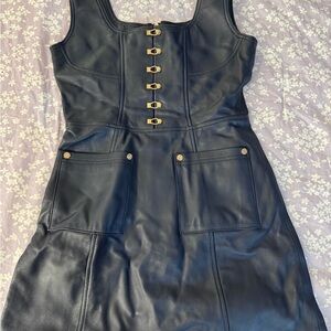 Alice McCall Black Mini Dress with Gold Accents